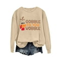 thumbnail image 2 of Green Oversized Sweatshirts for Women Gobble You Wobble Shirt Oversized Fall Graphic Pullover Top Fall Trendy Outfits, 2 of 4
