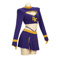 thumbnail image 2 of MEOWCOS Cheerleader Dress for Women Purple Cutout Backless Top Skirt Cheer Leader Set, L, 2 of 6