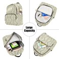thumbnail image 5 of FORMRS Mini Backpack Purse for Women Quilted Travel Daypack Casual Shoulder Bag, Sage Green Stripe Pattern, 5 of 7