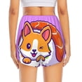 thumbnail image 3 of Picia Corgi In Sushi Roll Pattern Women's 2 in 1 Athletic Running Shorts High Waisted Workout Casual Gym Sweat Shorts with Comfy Liner Zipper Pockets-Medium, 3 of 9