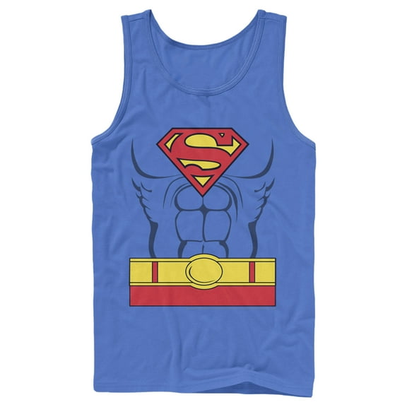 Men's Superman Hero Costume  Tank Top Royal Blue Medium