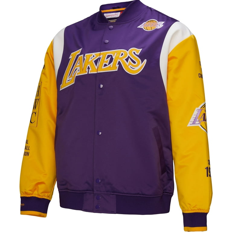 Mitchell & Ness LA Lakers サテン ジャケット サイズL Mitchell & Ness Los Angeles Lakers Purple Satin – Exclusive