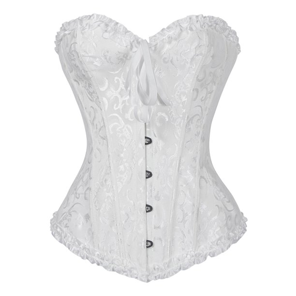 Dodoing - DODOING Women Satin Lace Sexy Bustier Corset Basque Lace Up ...