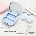 thumbnail image 2 of Travel Contact Lens Cases – Pink & Blue Kits with Mirror, Solution Bottle, Applicator & Remover Tools, 2 of 4