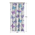 thumbnail image 5 of Purple Blue Butterfly Pattern Shower Curtain 36"x72" ,Bathroom Decorative Shower Curtains Set with 12 Hooks,Modern Waterproof Washable Shower Curtain, 5 of 6