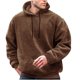 thumbnail image 2 of Sudadera con capucha, suéter de cuello alto, elástico, de color sólido, para hombre, suéter de cuello alto, abrigo de poliéster., 2 of 5