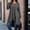 Dark Gray, variant on Plus Size Women's Casual Long Sleeve Crew Neck Tunic Top Loose Fit Cross Overlay Asymmetric Hem Purple,3XL