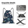 thumbnail image 4 of Xecao Friendly Smiling Sharks Pattern Sports Drawstring Backpack - String Swim Gym Bag with Wet Proof Pocket for Women&Men-Small, 4 of 6