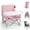 Pink, variant on Tiny Marvels 3-in-1 Foldable Booster Seat with Carry Bag & Safety Harness - Portable High Chair for Travel, Restaurant, Home，Infant to Toddler(6M-3Y)