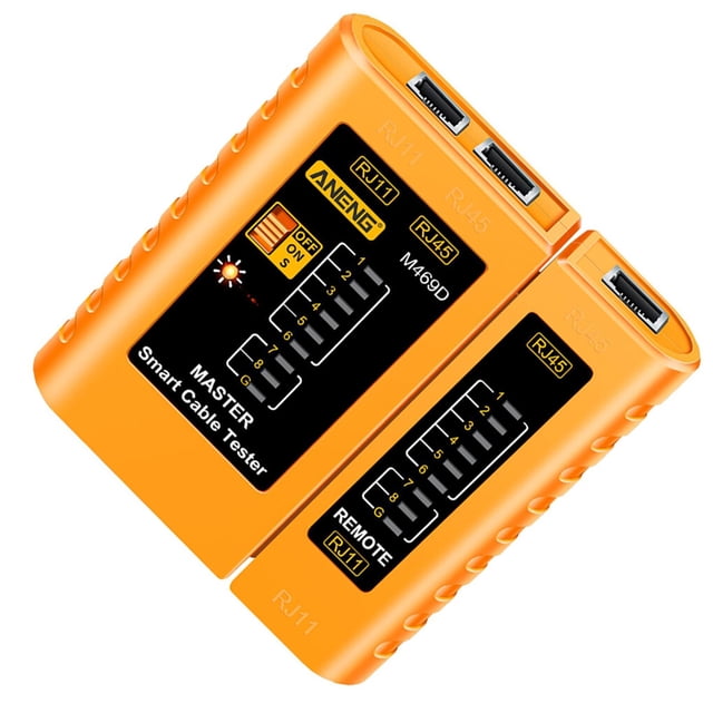 Ethernet Cable Tester Network Testing Tool Cat5 Cat5E test tool Cat6 for Network Yellow