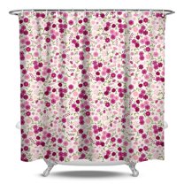 Waterproof Pioneer Shower Curtain 84x72 Inch Polyester Unique Colorful Floral Shower Curtain for Bathroom Hotel Home Decor with 12 Plastic Hooks