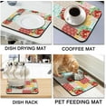 thumbnail image 2 of Coffee Bar Mat Accessories for Countertop Pioneer Flower Absorbent Hide Stain Rubber Backed Dish Drying Mats for Kitchen Counter Draining Pad Decor Gift Fit Under Coffee Maker (16x18in), 2 of 5