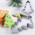thumbnail image 2 of 3PCS Cookies Moulds Christmas Tree Molds Biscuits Cake Stainless Steel Pastry Baking Tools Set, 2 of 9