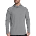 thumbnail image 6 of TKKCS Mens Sun Protection Hoodies With Mask Face- Hiking Outdoor Lightweight Casual Long Sleeve Fishing Shirts With Zipper Pockets Dark Gray Size XL, 6 of 9