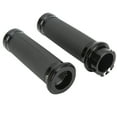 1 Pair 25mm Motocycle Handlebar Grips Black Comfortable Grasp Anodized