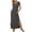 Dark Gray, variant on Women Summer T-Shirt Dress Casual Crewneck Short Sleeve Shift Dresses Loose Maxi Dress With Pockets