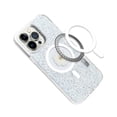thumbnail image 6 of Designed for Samsung Galaxy S24 Plus /S24+ Magnetic Circle MagSafe Wireless Compatible Epoxy Glitter Flower Shiny Sparkle Bling Hybrid TPU Phone Case Cover [White], 6 of 7