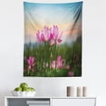 thumbnail image 1 of Lotus Tapestry, Flower Blooming in Spring Meadow Natural Garden, Fabric Wall Hanging Decor for Bedroom Living Room Dorm, 5 Sizes, Pale Pink Pale Blue, by Ambesonne, 1 of 1