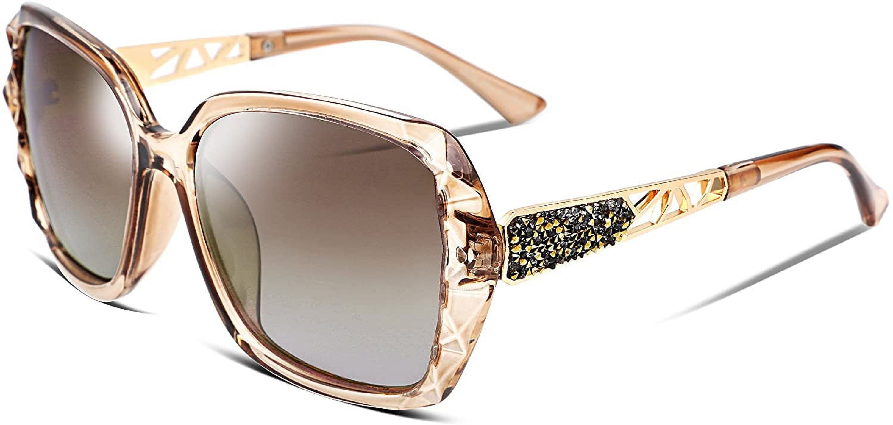 3 Pieces Women Polarized Oversized Sunglasses Shiny  display picture 1