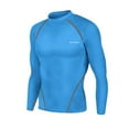 thumbnail image 3 of Dagegui Men's Athletic Tracksuit Compression Gym Workout Sweatsuit Outfits Quick Dry Long Sleeve Shirts and Bottoms 2 Pieces Yoga Suits Time Limited Sale ZC Light Blue 3XL, 3 of 8