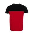 thumbnail image 2 of X RAY Men's Soft Stretch Cotton Solid Colorblock Short Sleeve Crewneck Slim Athletic Fit T-Shirt, Fashion Sport Casual Tee for Men, Colorblock Red/Black, Large, 2 of 4