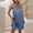 Blue, variant on Elvqul Womens Summer Dresses Satin Mini Dresses Sleeveless Gold Halter Tunic Solid Tank Dresses for Women Pullover