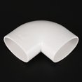 thumbnail image 3 of PVC Agua Tubería 90 Grados Codo Accesorio 58x36mm ID Tubo Ovalado Extremo Conector Adaptador Blanco Paquete de 1, 3 of 4