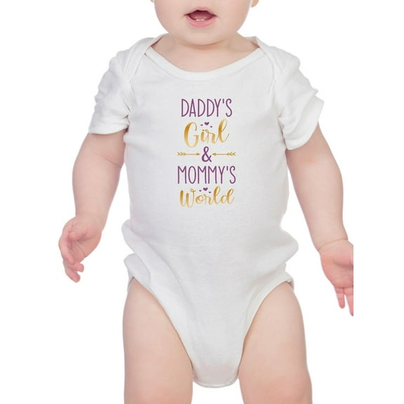 Daddy's Girl And Mommy's World Bodysuit Infant -Smartprints Designs, 24 Months