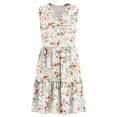 thumbnail image 5 of Otvok Womens Summer Dresses Casual V Neck Sleeveless Tank Dress Floral Print Button Down Sundresses Boho Beach Vacation Flowy Mini Dress, 5 of 6