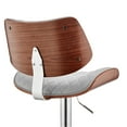 thumbnail image 4 of Leland Adjustable Gray Faux Leather and Chrome Finish Bar Stool, 4 of 11