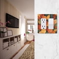 thumbnail image 5 of Yayeee Rocker Switch Wall Plate 3-Gang 6.5"x4.6" Home Decorative Outlet Cover, Colorful Leaves, 5 of 6