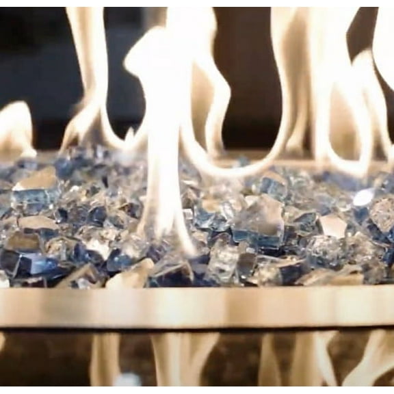 Neptune Blue Reflective Tempered Fire Glass 1/2", 10 lb. Jar by Celestial Fire Glass