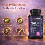 NAD+ Resveratrol Longevity Formula - 60 Capsules - Advanced Nicotinamide Adenine Dinucleotide with CoQ10, Green Tea, Apigenin & Turmeric - Cellular Energy & Vitality Support for Men & Women