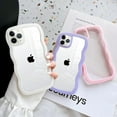 thumbnail image 3 of for iPhone 11 Pro Max Case Cute Shockproof Clear Hybrid Slim Wave Frame Shape Phone Protective Case for iPhone 11 Pro Max 6.5 INCH Pink, 3 of 14