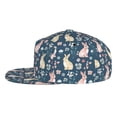 thumbnail image 3 of Balery Baseball Cap Flat Bill Hats for Men Adjustable Size for Running Workouts and Outdoor Activities All Seasons Dad Hat(Cute Rabbit Floral ), 3 of 9