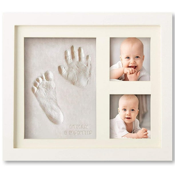Luxury Baby Hand and Footprint Kit Personalised Baby Girl Gift Keepsake  Print Pastel Nursery Decor Baby Shower Gift Girl 