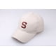 thumbnail image 2 of Gorra de béisbol de algodón bordada con letra S para hombre, 2 of 3