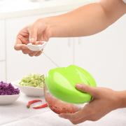 Vegetable Hand Chopper Jeobest 1PC Manual Food Chopper - Manual Food Chopper 3-Blade Pull String Food Processor Vegetable Chopper for Vegetable Fruits Nuts Onions Chopper Hand Pull Mincer Blender Mixer MZ ()