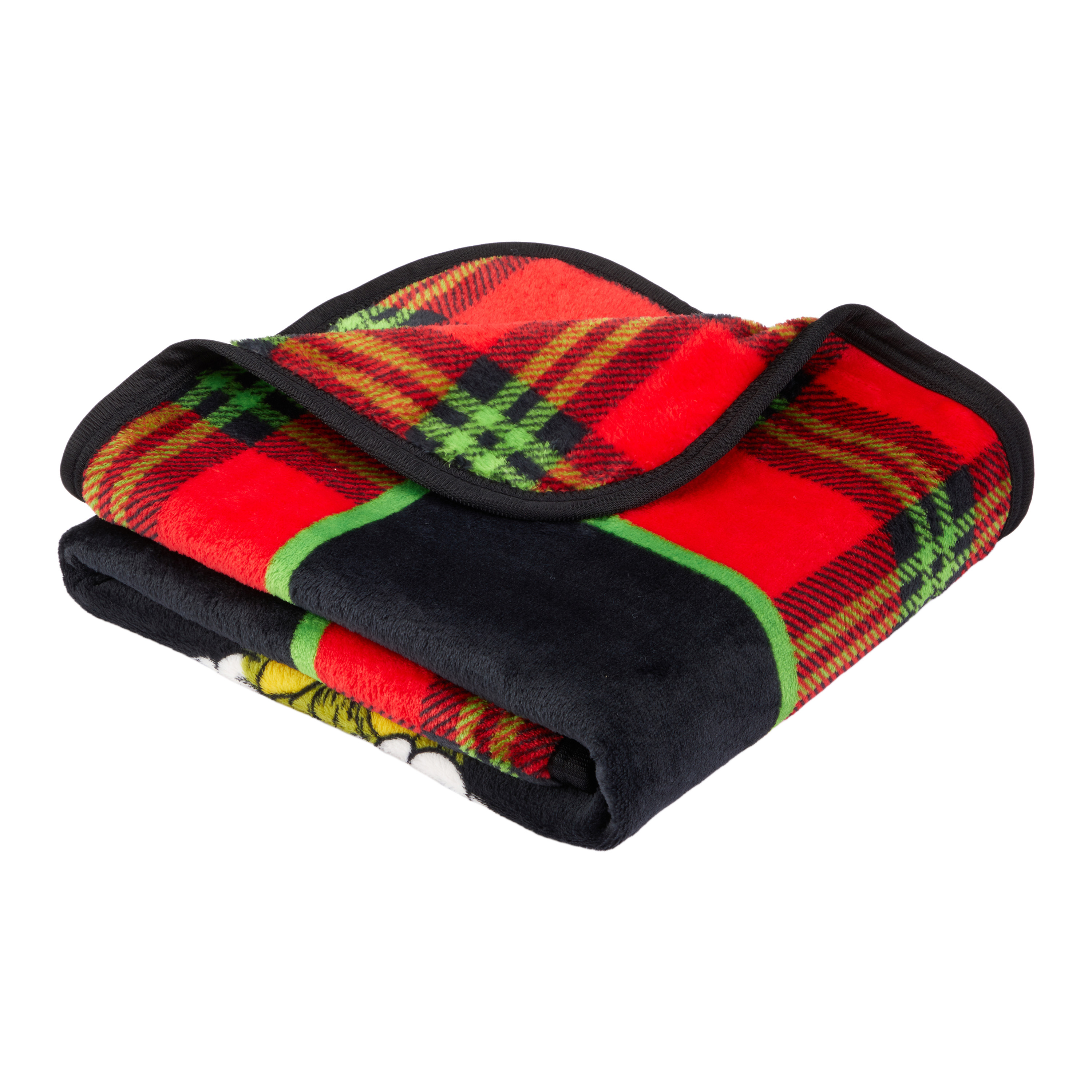 Grinch Kids Plaid Silky Soft Throw Blanket, 40x50