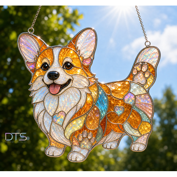 Corgi Suncatcher Acrylic Window Hanging Gift for Dog Lovers