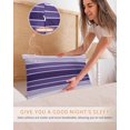 thumbnail image 5 of Purple Ombre Stripe Pillow Cases Standard Size Set of 2, Smooth Satin Pillowcase for Hair and Skin, Farmhouse Striped Gradient Decorative Cooling Bed Pillow Covers with Zipper, 20x26 Inches, 5 of 5