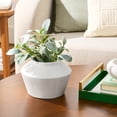 thumbnail image 6 of Better Homes & Gardens Angular Short White Ribbed Ceramic Decorative Vase, 6", 6 of 8