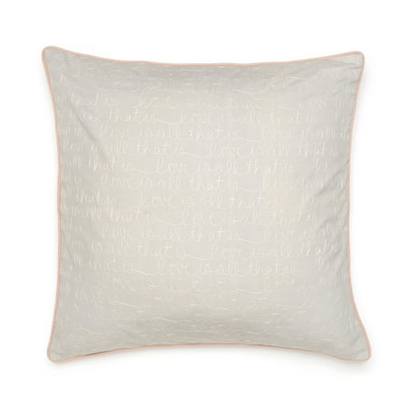 Under the Canopy Organic Cotton Love is All That Is European Square Sham