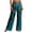 Blue A1, variant on Edvintorg Women Pants Halloween Printed Elastic Waisted Casual Trouser Loose Comfy Wide Leg Pant with Drawstring Women Clothing Orange S-2XL