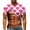 Khaki-G, variant on Penkiiy Valentine's Day Heart Print Muscle Tee Shirts for Men Funny T-Shirt with Abdominal Muscle 3D Printed Graphics M Khaki