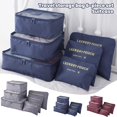 thumbnail image 3 of 6 Pieces Portable Luggage Packing Cubes Suitcase Clothes Organizing BagSky blue, 3 of 5