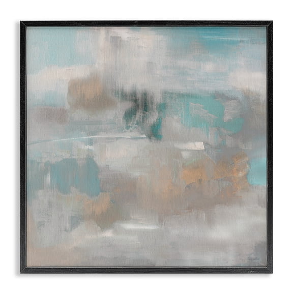 Stupell Industries Serene Soft Abstract Study Black Framed Giclee Art, design by Sally Swatland