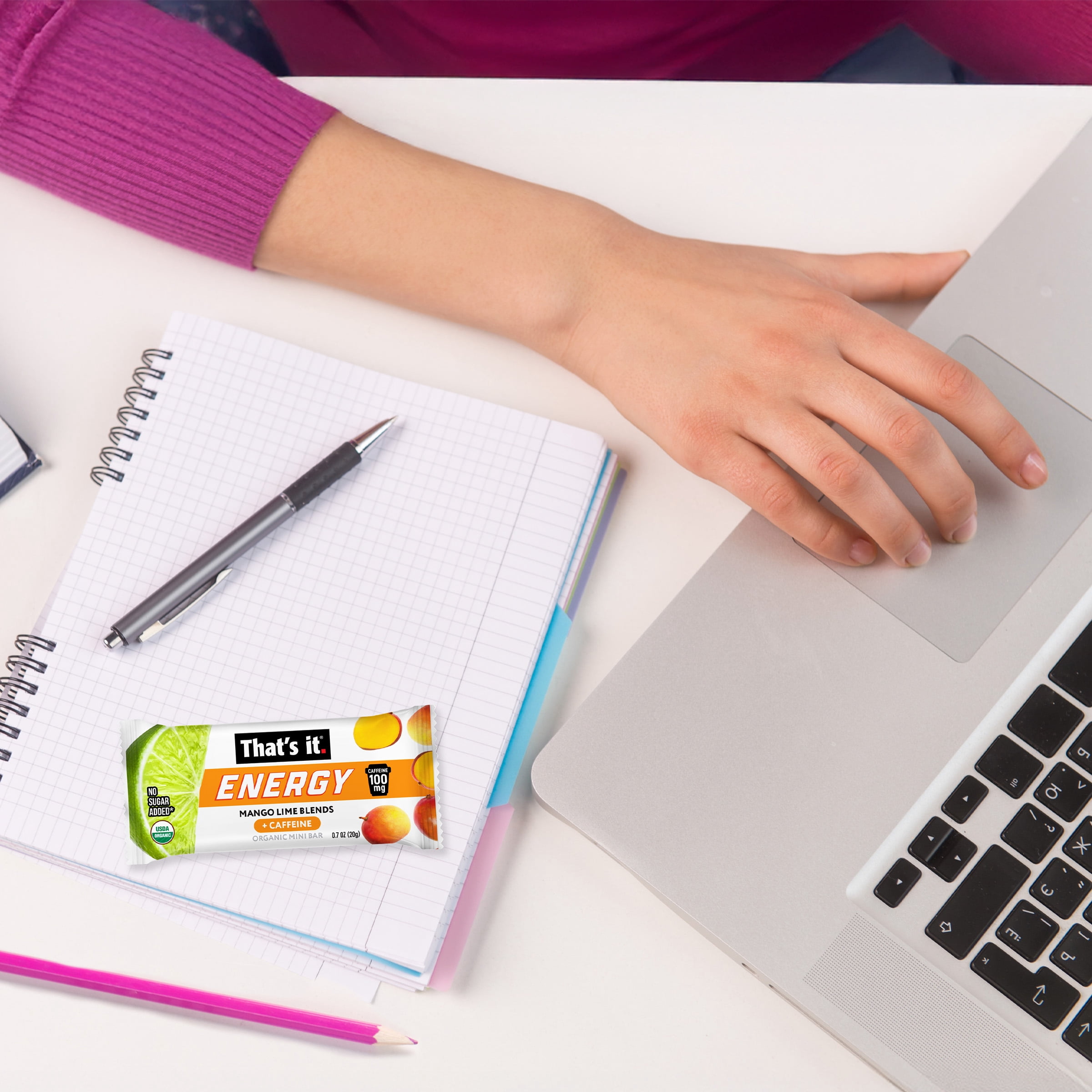That's it. Gluten-Free Soft & Chewy Ready-to-Eat Mango Lime Blends Energy Fruit Bars, .7oz, 6 Count Shelf Stable Box