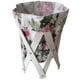 thumbnail image 1 of Canasta Cesto para ropa multiusos pequeño de lona lavable de 39 x 24.5 cm CHIC-FANTASY FLORES ROSAS Y BLANCO, 1 of 4