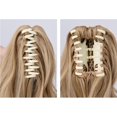 thumbnail image 3 of ORUYROP Extension de Queue de Cheval Blonde, extensions de Cheveux de Queue de Cheval 20 Pouces Extension de Cheveux Queue de Cheval Griffe Bouclée Postiche Synthétique d'Apparence Naturelle pour Femmes, 3 of 5